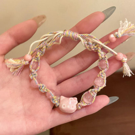 Flower bead bracelet