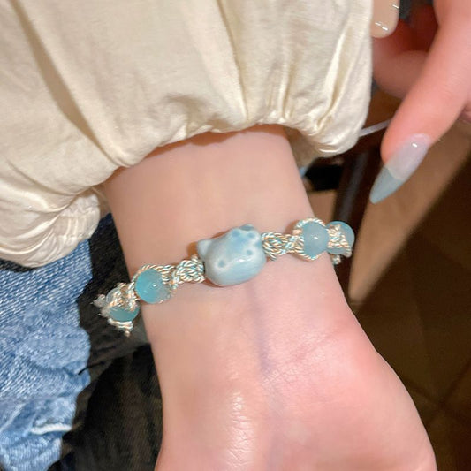 Flower bead bracelet